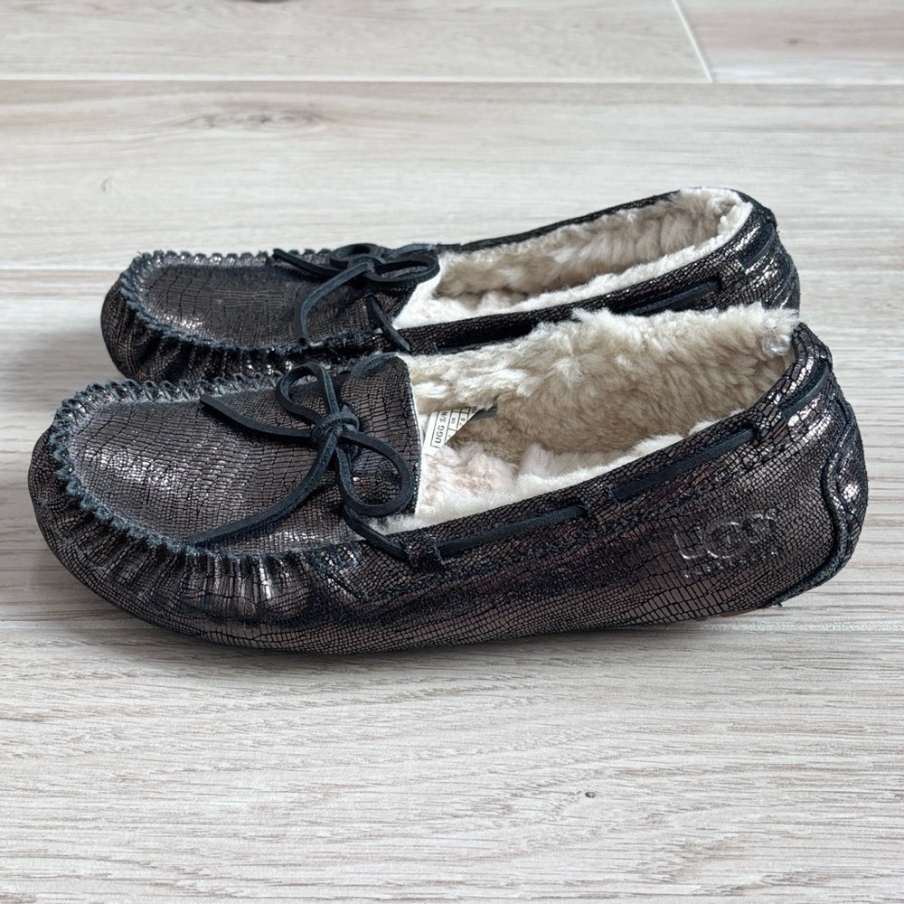UGG Black Metallic Slippers
